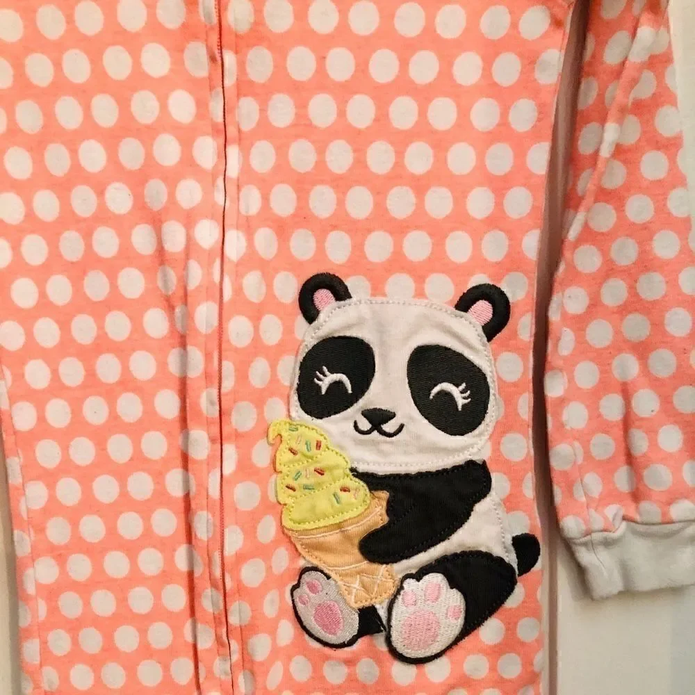 Carters girls onsie sleeper pink and white